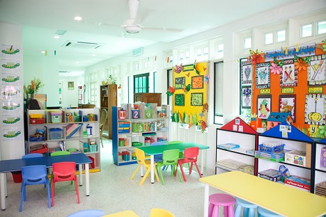 Daycare classroom interior