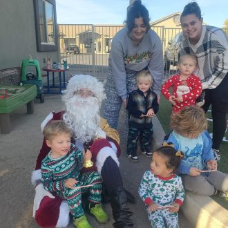Christmas Santa and Pajama Day at our preschool and daycare