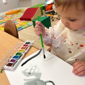 Grow and Learn Preschool - Ophelia - Painting activity